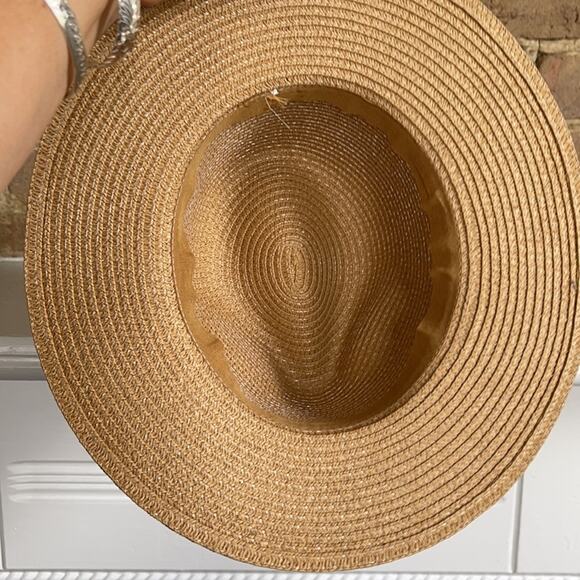 Straw beach summer color hat band sun hat - Picture 7 of 7
